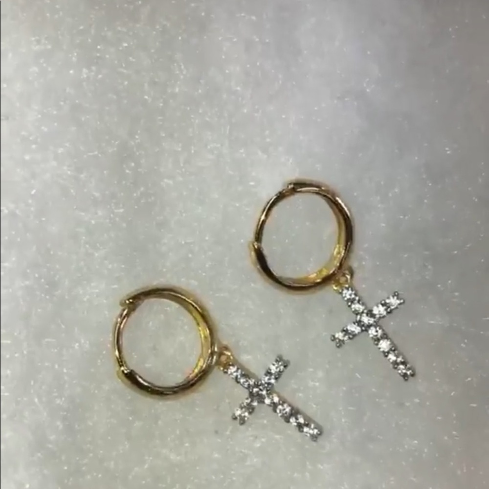 Silver with gold plated earrings
